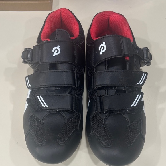 Peloton Black and Red Cycling Shoes - Picture 1 of 4